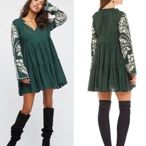 {NWT} Free People • Evergreen Embroidered Dress